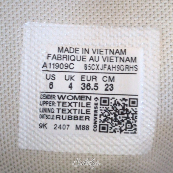 Converse Chuck Taylor All Star Hidden Wedge Platform Black White Sneaker 6 NEW - Picture 5 of 10